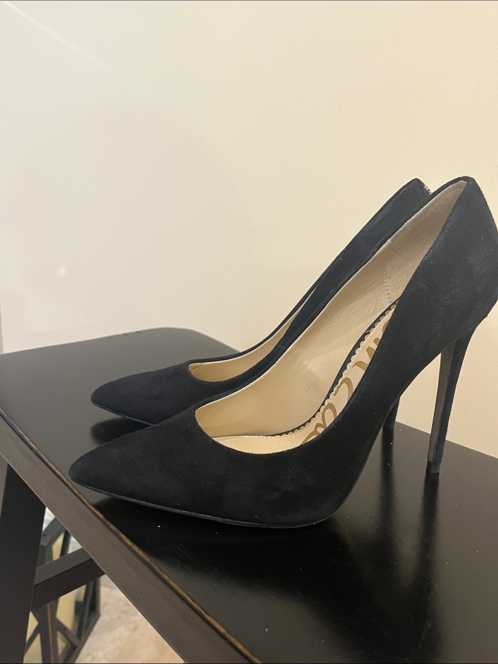 Sam Edelman Danna Classic Black Suede Pointed-Toe Stiletto Pumps - Picture 3 of 12